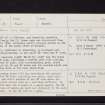 Kinnell, NO65SW 26, Ordnance Survey index card, page number 1, Recto