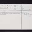Gallery, NO66NE 19, Ordnance Survey index card, page number 1, Recto