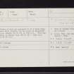 Edzell Wood, NO66NW 3, Ordnance Survey index card, Recto