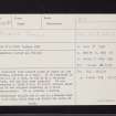 Ballownie, NO66NW 20, Ordnance Survey index card, page number 1, Recto