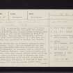 Dalladies, NO66NW 25, Ordnance Survey index card, page number 1, Recto