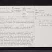 Dalladies, NO66NW 27, Ordnance Survey index card, page number 1, Recto