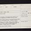 Templewood, NO66SW 3, Ordnance Survey index card, Recto
