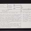 Green Castle, NO67NE 4, Ordnance Survey index card, page number 1, Recto