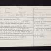 Fettercairn House, NO67SE 2, Ordnance Survey index card, Recto