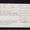 Thornton Castle, NO67SE 4, Ordnance Survey index card, Recto