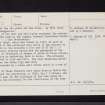 Kincardine, NO67SE 5, Ordnance Survey index card, page number 2, Verso