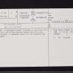 Fettercairn House, NO67SE 9, Ordnance Survey index card, page number 1, Recto