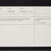 Cairn O' Mount, NO68SW 1, Ordnance Survey index card, Recto