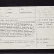Glassel, NO69NW 2, Ordnance Survey index card, page number 1, Recto
