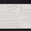 Castlehill Of Strachan, NO69SE 1, Ordnance Survey index card, page number 1, Recto