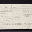 Scurdie Ness, NO75NW 16, Ordnance Survey index card, Recto