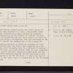 Black Jack Castle, NO75SW 1, Ordnance Survey index card, page number 1, Recto