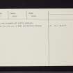 Black Jack Castle, NO75SW 1, Ordnance Survey index card, page number 2, Verso