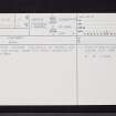 Forebank, NO76SW 20, Ordnance Survey index card, page number 1, Recto