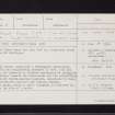 Arbuthnott House, NO77NE 2, Ordnance Survey index card, Recto