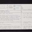 Mondynes Castle, NO77NE 10, Ordnance Survey index card, page number 1, Recto