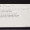 Monboddo House, NO77NW 15, Ordnance Survey index card, page number 2, Verso
