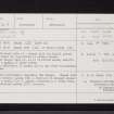 Arbuthnott, NO77SE 8, Ordnance Survey index card, Recto