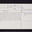 Jacksbank, NO78SE 22, Ordnance Survey index card, page number 1, Recto