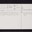 Glenbervie, NO78SE 24, Ordnance Survey index card, page number 1, Recto