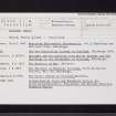Banchory-Ternan, NO79NW 21, Ordnance Survey index card, Recto