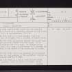 Cluseburn, NO87NW 3, Ordnance Survey index card, page number 1, Recto