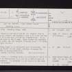 Ley Of Barras, 'The Moray Stane', NO87NW 7, Ordnance Survey index card, page number 1, Recto