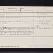 Largie, NO87NW 9, Ordnance Survey index card, Recto