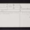 Leys Of Barras, NO87NW 28, Ordnance Survey index card, page number 1, Recto