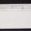 Kinghornie, NO87SW 9, Ordnance Survey index card, Recto