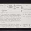 Middle Knox, NO87SW 16, Ordnance Survey index card, page number 1, Recto