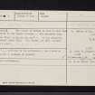 Inverbervie, NO87SW 21, Ordnance Survey index card, page number 1, Recto