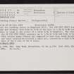 Kempstone Hill, NO88NE 23, Ordnance Survey index card, Recto
