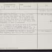 Polston, NO89NE 1, Ordnance Survey index card, Recto