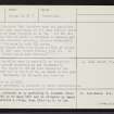 Raedykes, NO89SW 2, Ordnance Survey index card, page number 2, Recto