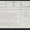 Islay, Gleann Bun An Easa, NR24NE 3, Ordnance Survey index card, page number 1, Recto
