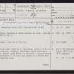 Islay, Kilchoman, Cross-Slab, NR26SW 1, Ordnance Survey index card, page number 1, Recto
