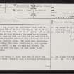 Islay, Kilchiaran, NR26SW 8, Ordnance Survey index card, page number 1, Recto