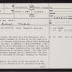 Islay, Alt Nan Ba, NR27SW 13, Ordnance Survey index card, page number 1, Recto