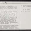 Islay, Cill Tobar Lasrach, NR34NE 1, Ordnance Survey index card, page number 2, Recto