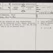 Islay, Achnancarranan, NR34NE 32, Ordnance Survey index card, page number 1, Recto