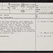 Islay, Glenastle, NR34SW 1, Ordnance Survey index card, page number 1, Recto