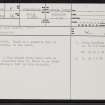 Islay, Carraig Bun Aibhne, NR34SW 11, Ordnance Survey index card, page number 1, Recto
