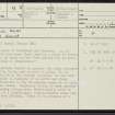 Islay, Kepolls, NR36NE 13, Ordnance Survey index card, page number 1, Recto