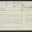 Islay, Kepolls, NR36NE 19, Ordnance Survey index card, page number 1, Recto