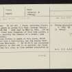 Oronsay, Lochan Cille Mhoire, NR38NE 3, Ordnance Survey index card, page number 1, Recto