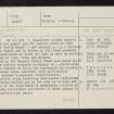 Oronsay, 'Cnoc Sligeach', NR38NE 12, Ordnance Survey index card, page number 1, Recto