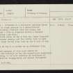Colonsay, Torr An Tuirc, NR39NE 10, Ordnance Survey index card, Recto