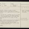 Colonsay, Beinn Arnicil, NR39SE 34, Ordnance Survey index card, Recto